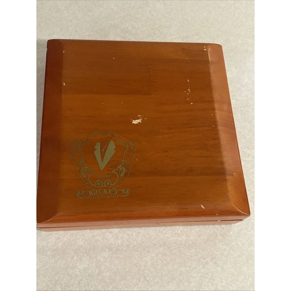 Rocky's Custom Clothes Wooden 16-Compartment Valet Accessories Storage Box